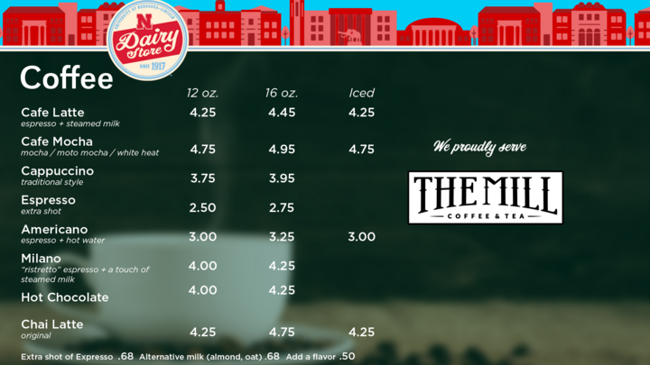 coffee menu
